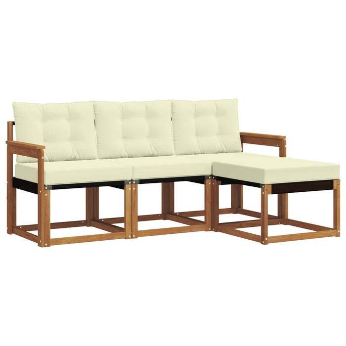 Set de canapele de exterior cu pernă 4 pcs Natural și Crem - WALTI WALTI