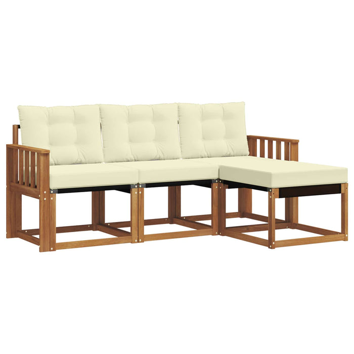 Set de canapele de exterior cu pernă 4 pcs Natural și Crem - WALTI WALTI