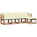 Set de canapele de exterior cu pernă 5 pcs Natural și Crem - WALTI WALTI