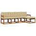 Set de canapele de exterior cu pernă 5 pcs Natural și Bej - WALTI WALTI
