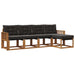 Set de canapele de exterior cu pernă 5 pcs Natural și Negru - WALTI WALTI
