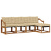 Set de canapele de exterior cu pernă 5 pcs Natural și Bej - WALTI WALTI