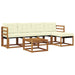 Set de canapele de exterior cu pernă 6 pcs Natural și Crem - WALTI WALTI