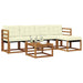 Set de canapele de exterior cu pernă 6 pcs Natural și Crem - WALTI WALTI