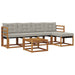 Set de canapele de exterior 6 pcs Gri natural și deschis - WALTI WALTI