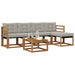 Set de canapele de exterior 6 pcs Gri natural și deschis - WALTI WALTI