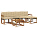 Set de canapele de exterior cu pernă 6 pcs Natural și Bej - WALTI WALTI