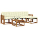 Set de canapele de exterior cu pernă 6 pcs Natural și Crem - WALTI WALTI