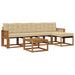 Set de canapele de exterior cu pernă 6 pcs Natural și Bej - WALTI WALTI