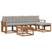 Set de canapele de exterior 6 pcs Gri natural și deschis - WALTI WALTI