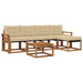 Set de canapele de exterior cu pernă 6 pcs Natural și Bej - WALTI WALTI