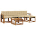 Set de canapele de exterior cu pernă 6 pcs Natural și Bej - WALTI WALTI