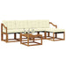 Set de canapele de exterior cu pernă 6 pcs Natural și Crem - WALTI WALTI