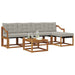 Set de canapele de exterior 6 pcs Gri natural și deschis - WALTI WALTI
