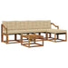 Set de canapele de exterior cu pernă 6 pcs Natural și Bej - WALTI WALTI