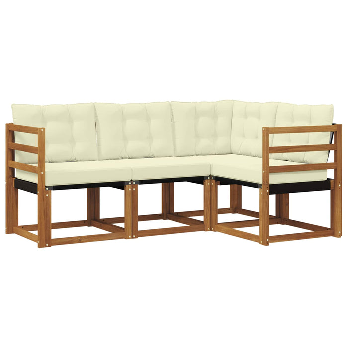 Set de canapele de exterior cu pernă 4 pcs Natural și Crem - WALTI WALTI