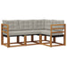 Set de canapele de exterior 4 pcs Gri natural și deschis - WALTI WALTI