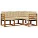 Set de canapele de exterior cu pernă 4 pcs Natural și Bej - WALTI WALTI