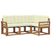 Set de canapele de exterior cu pernă 4 pcs Natural și Crem - WALTI WALTI
