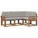 Set de canapele de exterior 4 pcs Gri natural și deschis - WALTI WALTI