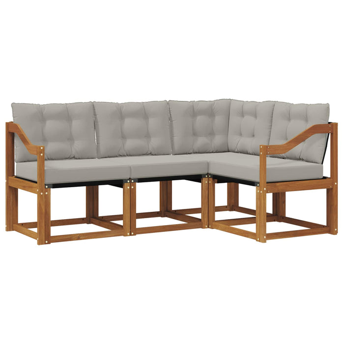 Set de canapele de exterior 4 pcs Gri natural și deschis - WALTI WALTI