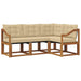 Set de canapele de exterior cu pernă 4 pcs Natural și Bej - WALTI WALTI