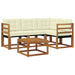 Set de canapele de exterior cu pernă 5 pcs Natural și Crem - WALTI WALTI
