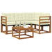 Set de canapele de exterior cu pernă 5 pcs Natural și Crem - WALTI WALTI