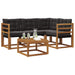 Set de canapele de exterior cu pernă 5 pcs Natural și Negru - WALTI WALTI