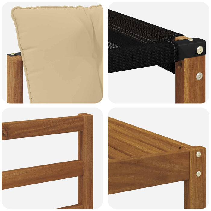 Set de canapele de exterior cu pernă 5 pcs Natural și Bej - WALTI WALTI