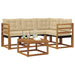 Set de canapele de exterior cu pernă 5 pcs Natural și Bej - WALTI WALTI