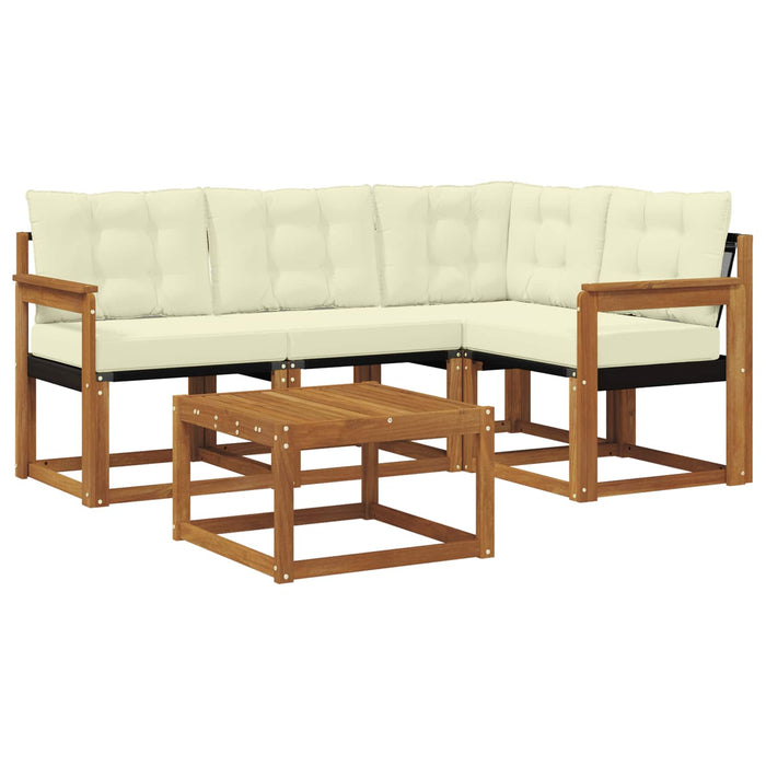 Set de canapele de exterior cu pernă 5 pcs Natural și Crem - WALTI WALTI