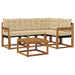 Set de canapele de exterior cu pernă 5 pcs Natural și Bej - WALTI WALTI