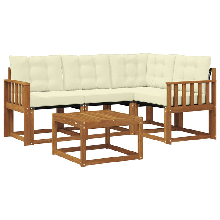 Set de canapele de exterior cu pernă 5 pcs Natural și Crem - WALTI WALTI