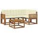 Set de canapele de exterior cu pernă 5 pcs Natural și Crem - WALTI WALTI