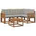 Set de canapele de exterior 5 pcs Gri natural și deschis - WALTI WALTI