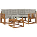 Set de canapele de exterior 5 pcs Gri natural și deschis - WALTI WALTI