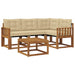 Set de canapele de exterior cu pernă 5 pcs Natural și Bej - WALTI WALTI
