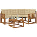 Set de canapele de exterior cu pernă 5 pcs Natural și Bej - WALTI WALTI