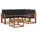 Set de canapele de exterior cu pernă 5 pcs Natural și Negru - WALTI WALTI