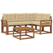 Set de canapele de exterior cu pernă 5 pcs Natural și Bej - WALTI WALTI