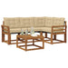 Set de canapele de exterior cu pernă 5 pcs Natural și Bej - WALTI WALTI