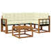 Set de canapele de exterior cu pernă 5 pcs Natural și Crem - WALTI WALTI