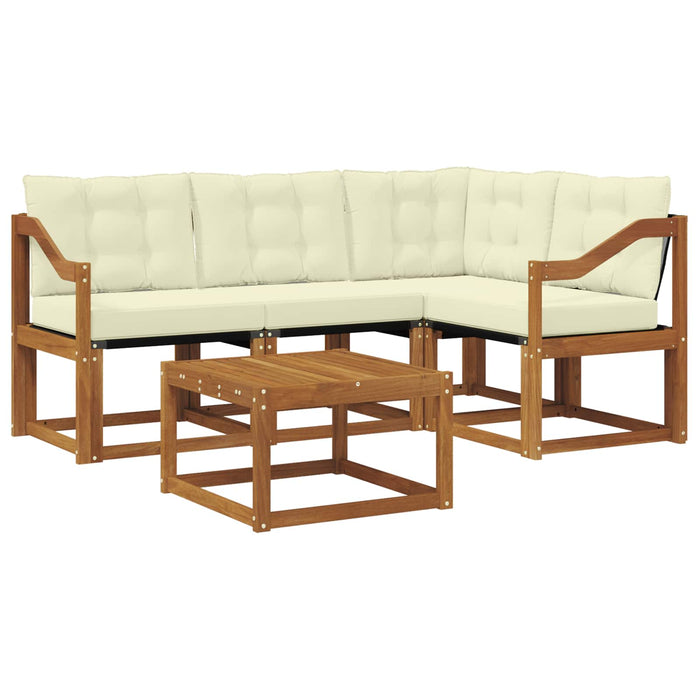 Set de canapele de exterior cu pernă 5 pcs Natural și Crem - WALTI WALTI