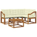Set de canapele de exterior cu pernă 5 pcs Natural și Crem - WALTI WALTI