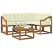 Set de canapele de exterior cu pernă 5 pcs Natural și Crem - WALTI WALTI