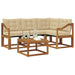 Set de canapele de exterior cu pernă 5 pcs Natural și Bej - WALTI WALTI