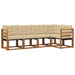 Set de canapele de exterior cu pernă 5 pcs Natural și Bej - WALTI WALTI