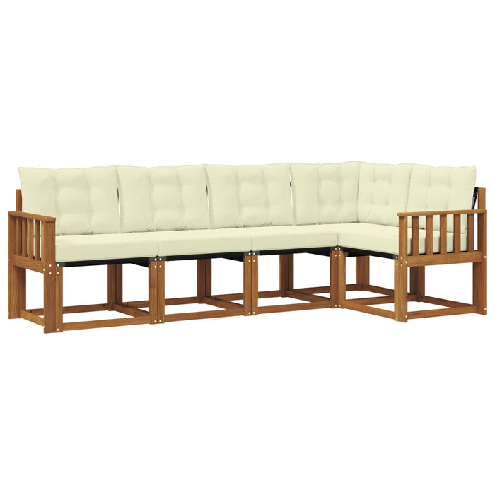Set de canapele de exterior cu pernă 5 pcs Natural și Crem - WALTI WALTI