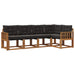 Set de canapele de exterior cu pernă 5 pcs Natural și Negru - WALTI WALTI